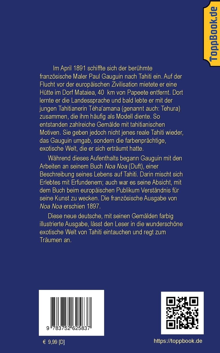 Rückseite: 9783752625837 | Noa Noa | Paul Gauguin | Taschenbuch | Toppbook Reisen | Paperback