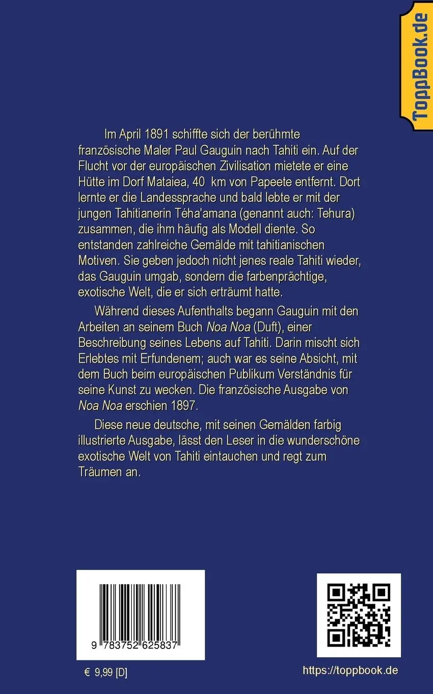 Rückseite: 9783752625837 | Noa Noa | Paul Gauguin | Taschenbuch | 76 S. | Deutsch | 2021