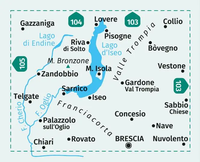 Bild: 9783991215837 | KOMPASS Wanderkarte 106 Lago d'Iseo, Valle Trompia, Franciacorta...