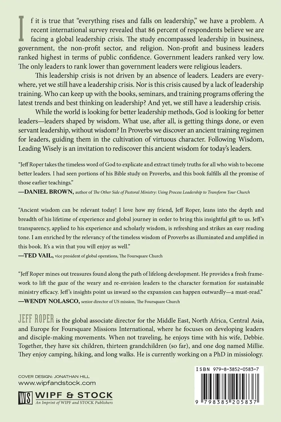 Rückseite: 9798385205837 | Following Wisdom, Leading Wisely | Jeff Roper | Taschenbuch | Englisch