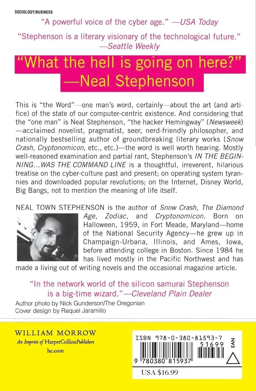 Rückseite: 9780380815937 | In the Beginning...Was the Command Line | Neal Stephenson | Buch