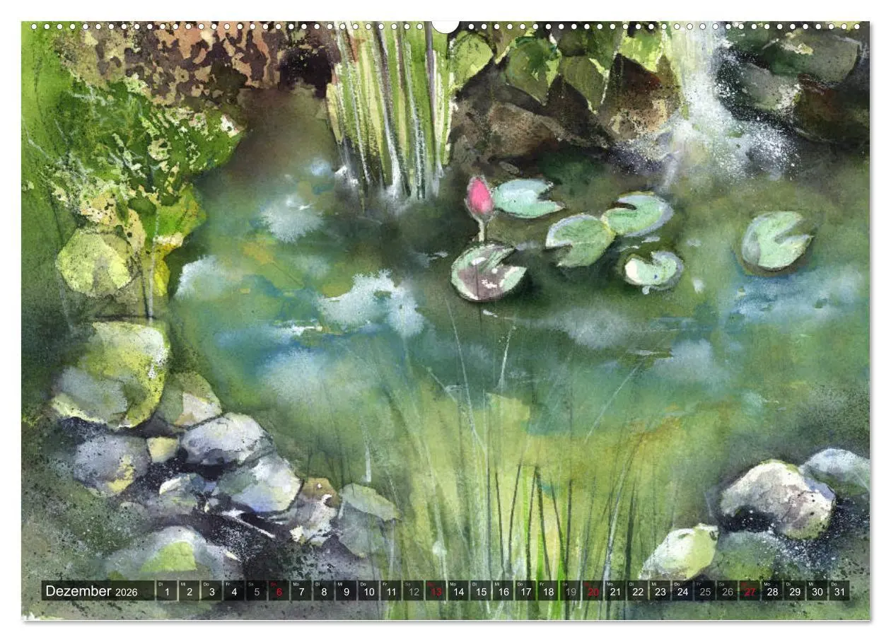 Bild: 9783457905937 | Garten Aquarelle (Wandkalender 2026 DIN A2 quer), CALVENDO...