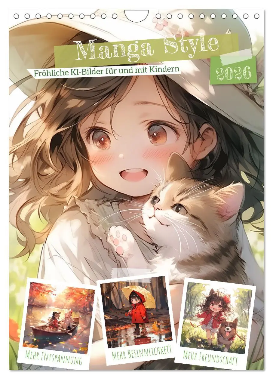 Cover: 9783516305937 | Manga Style Kinder (Wandkalender 2026 DIN A4 hoch), CALVENDO...