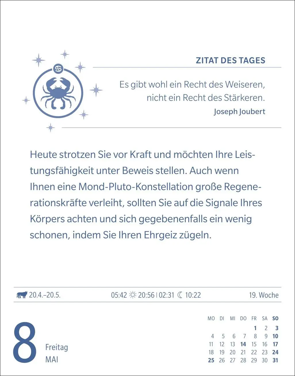 Bild: 9783840035937 | Krebs Sternzeichenkalender 2026 - Tagesabreißkalender - Ihr...