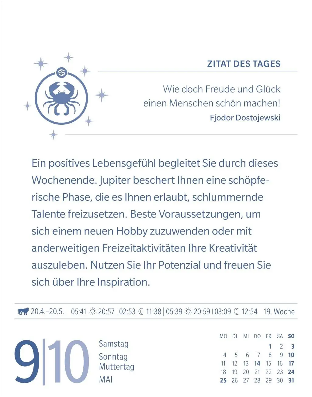 Bild: 9783840035937 | Krebs Sternzeichenkalender 2026 - Tagesabreißkalender - Ihr...