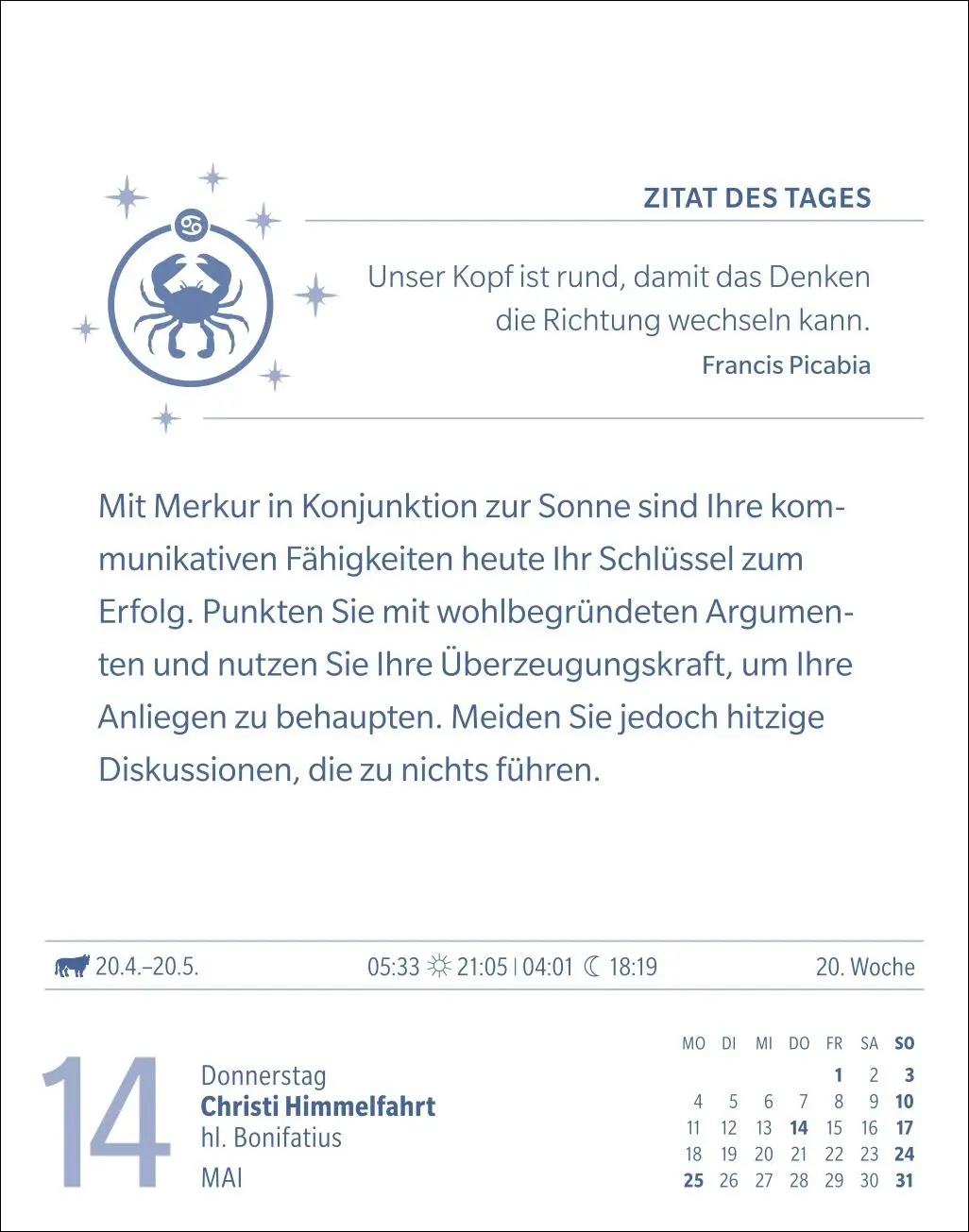 Bild: 9783840035937 | Krebs Sternzeichenkalender 2026 - Tagesabreißkalender - Ihr...