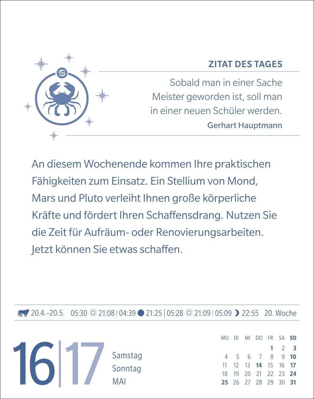 Bild: 9783840035937 | Krebs Sternzeichenkalender 2026 - Tagesabreißkalender - Ihr...