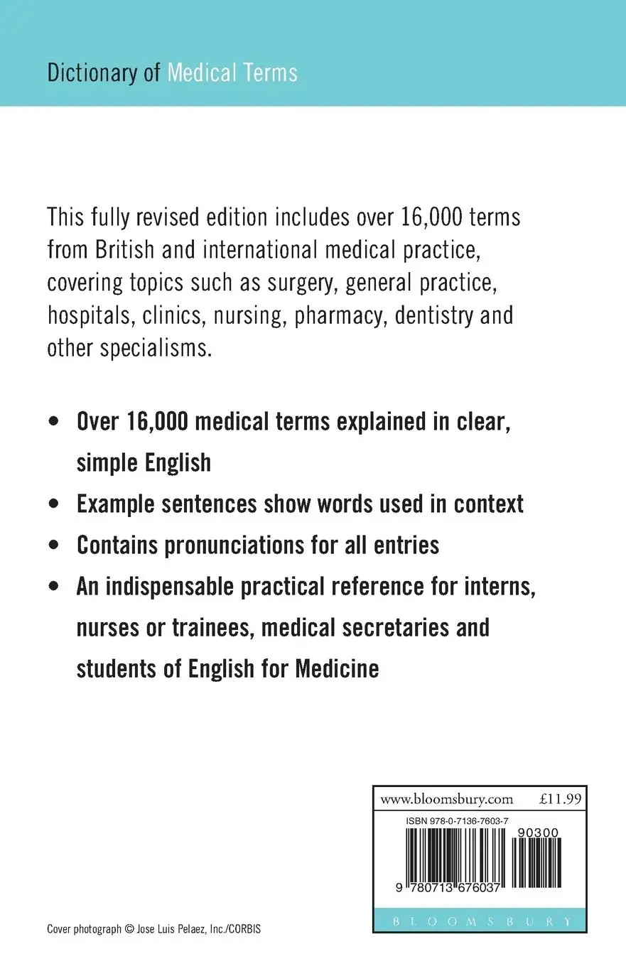 Rückseite: 9780713676037 | Dictionary of Medical Terms | Bloomsbury Publishing | Taschenbuch