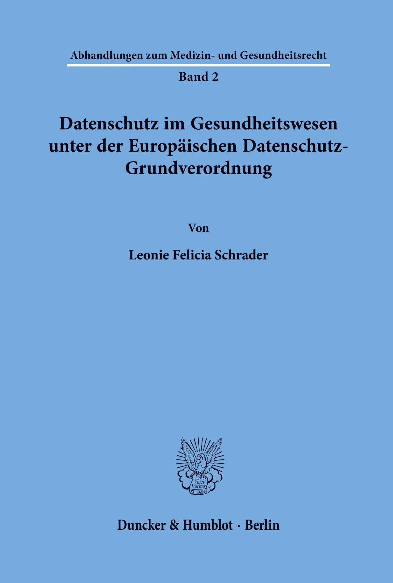 Cover: 9783428186037 | Datenschutz im Gesundheitswesen unter der Europäischen...
