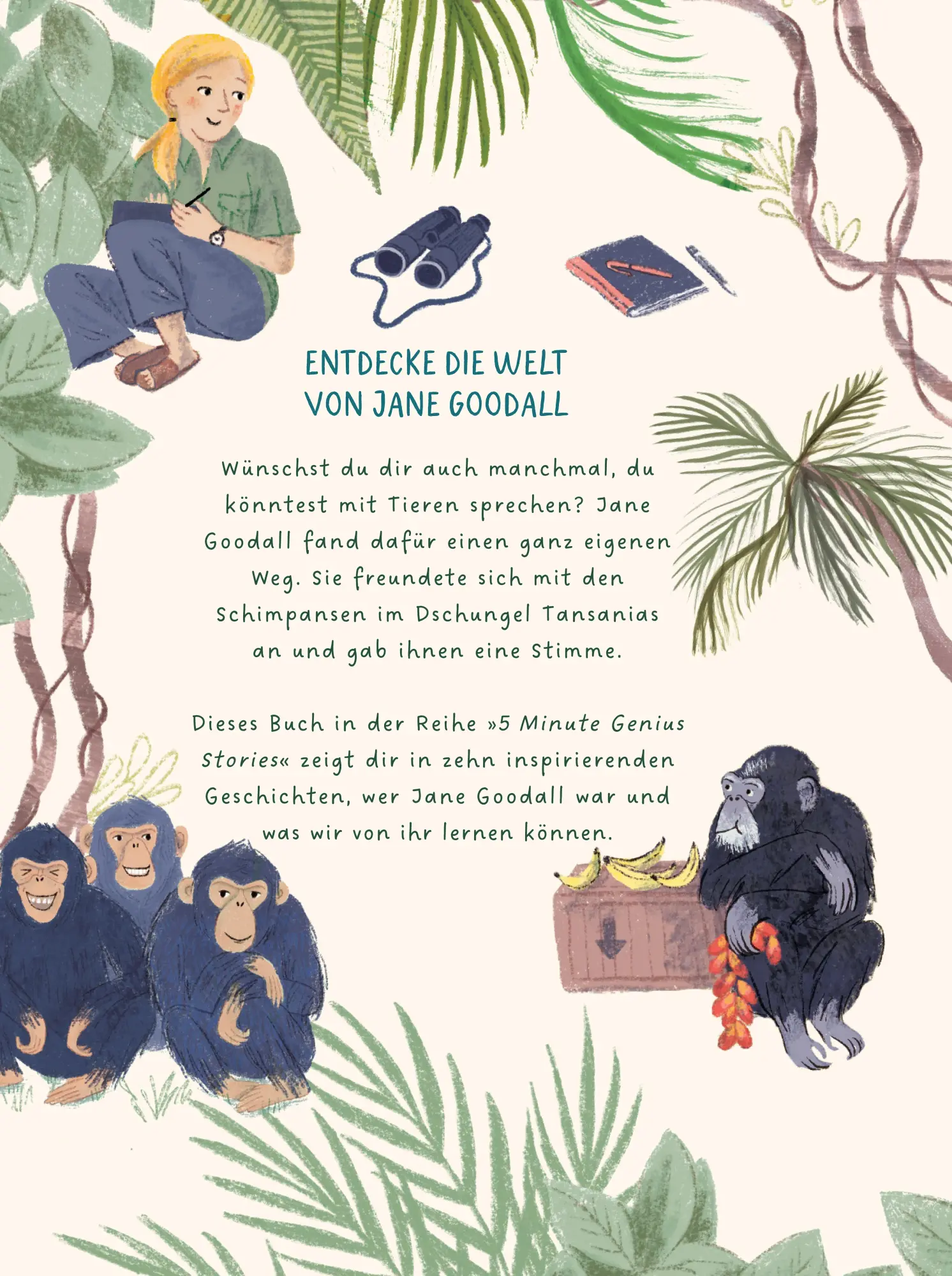 Autor: 9783458646037 | Jane Goodall - 5 Minute Genius Stories (Deutsche Ausgabe) | Alexander