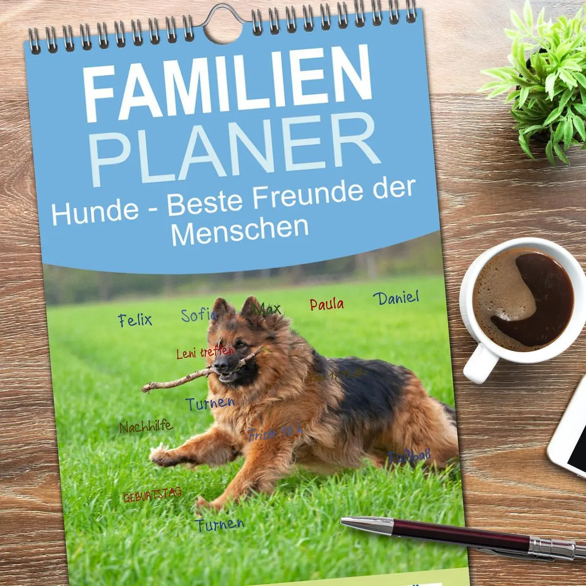 Bild: 9783516506037 | Familienplaner 2026 - Hunde - Beste Freunde der Menschen mit 5...