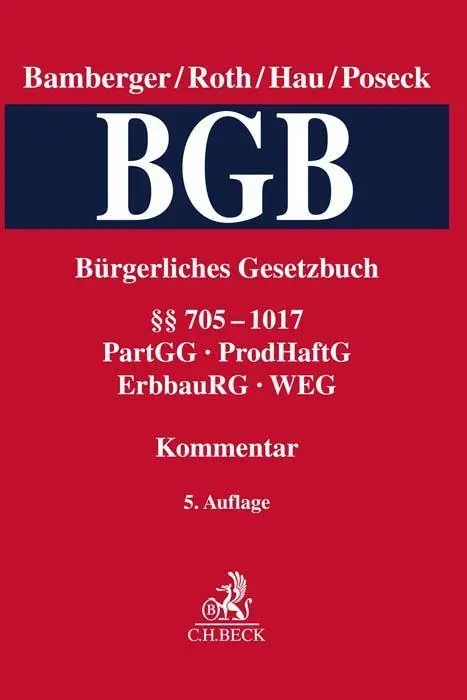 Cover: 9783406776137 | Bürgerliches Gesetzbuch Band 3: §§ 705-1017, PartGG, ProdHaftG,...