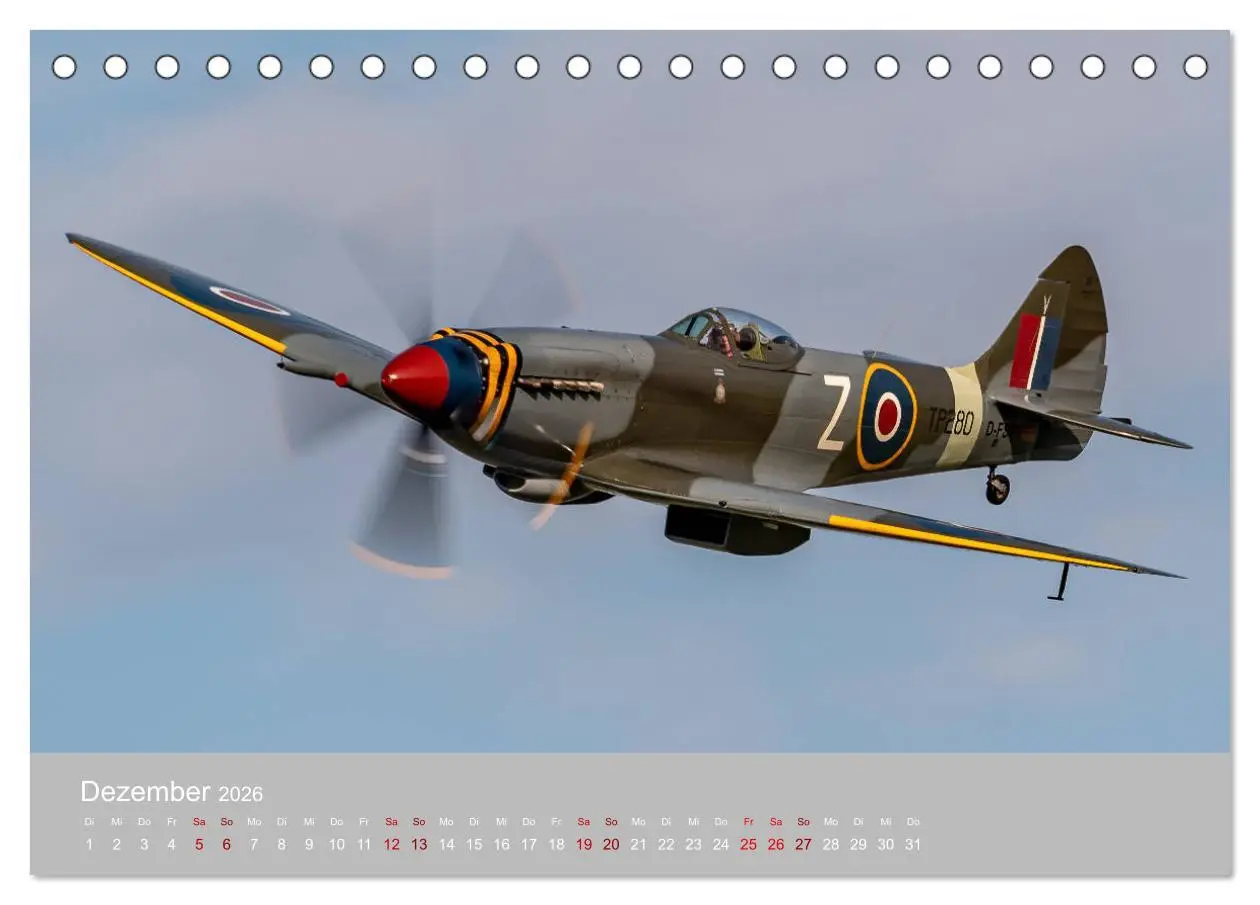 Bild: 9783457716137 | Fliegende Legenden - Warbirds (Tischkalender 2026 DIN A5 quer),...
