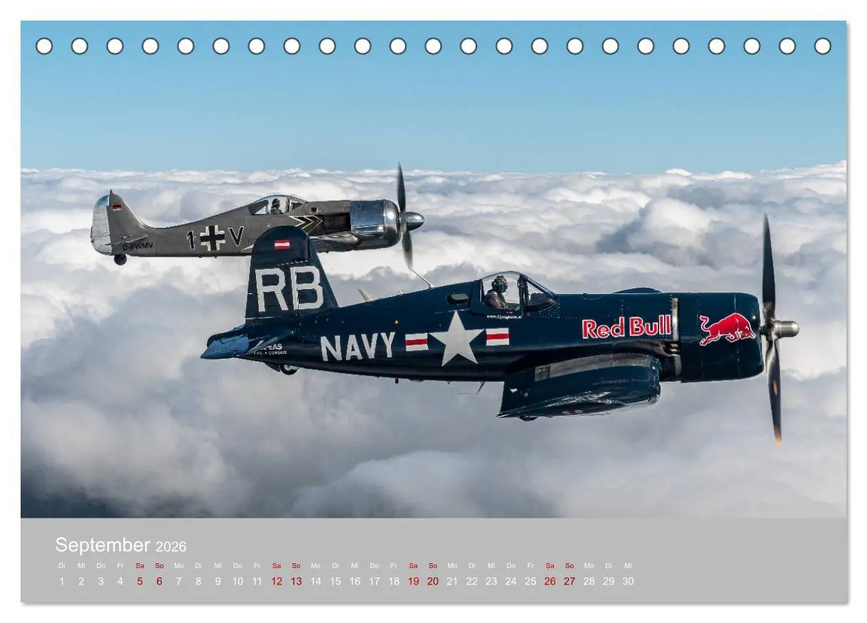 Bild: 9783457716137 | Fliegende Legenden - Warbirds (Tischkalender 2026 DIN A5 quer),...