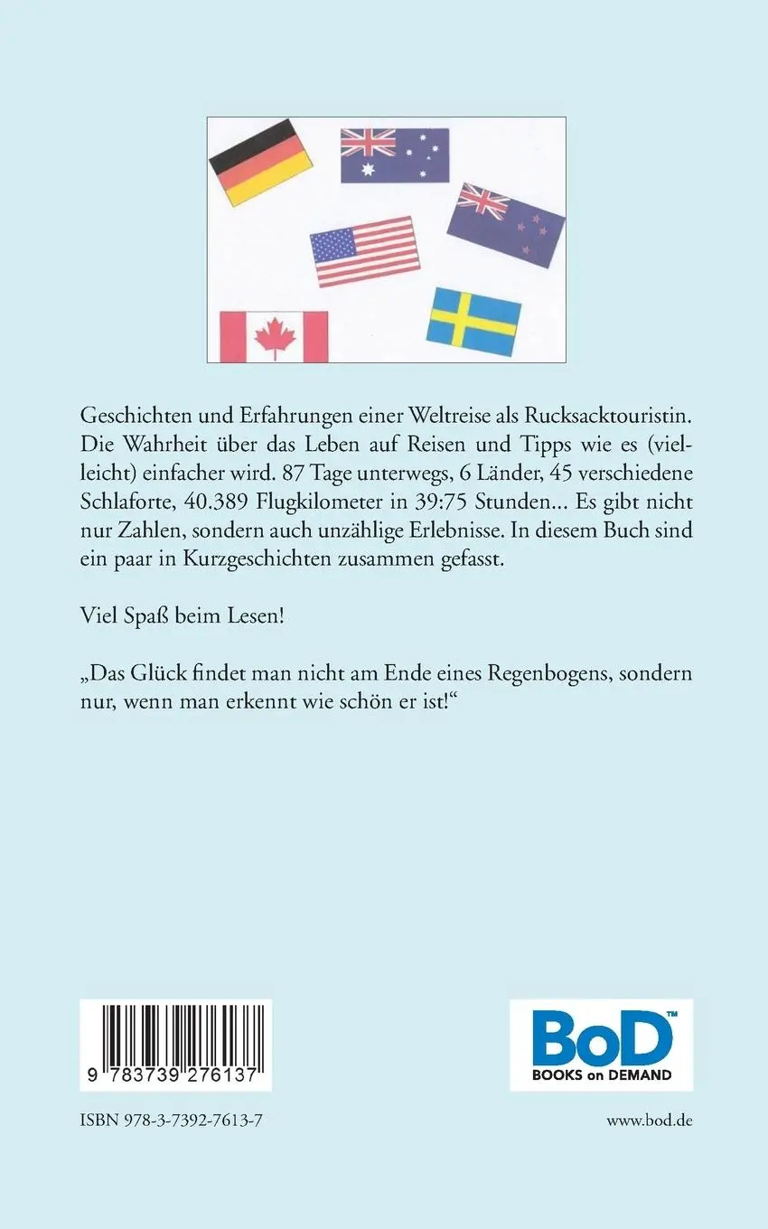 Rückseite: 9783739276137 | (Über-)Leben als Backpacker | Geschichten einer Weltreise ... | Buch