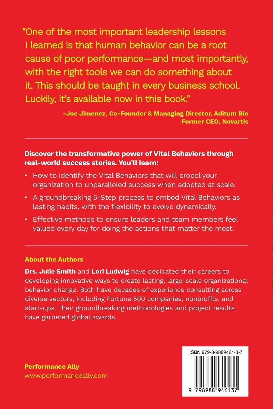 Rückseite: 9798988946137 | Vital Behavior Blueprint | Julie M. Smith (u. a.) | Taschenbuch | 2024