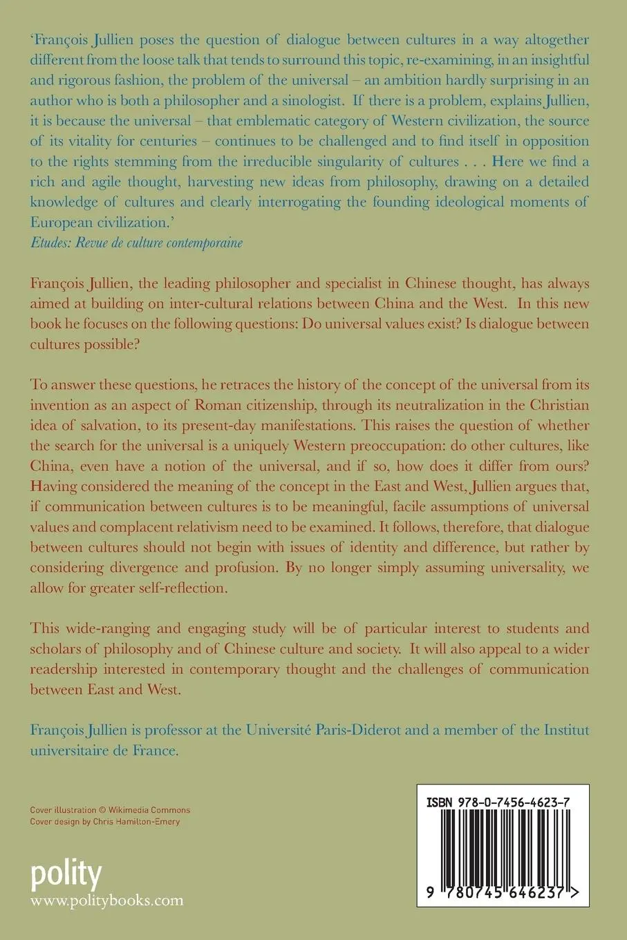 Rückseite: 9780745646237 | On the Universal | François Jullien | Taschenbuch | 228 S. | Englisch