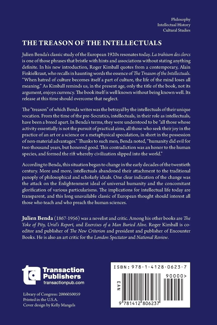 Rückseite: 9781412806237 | The Treason of the Intellectuals | Julien Benda (u. a.) | Taschenbuch