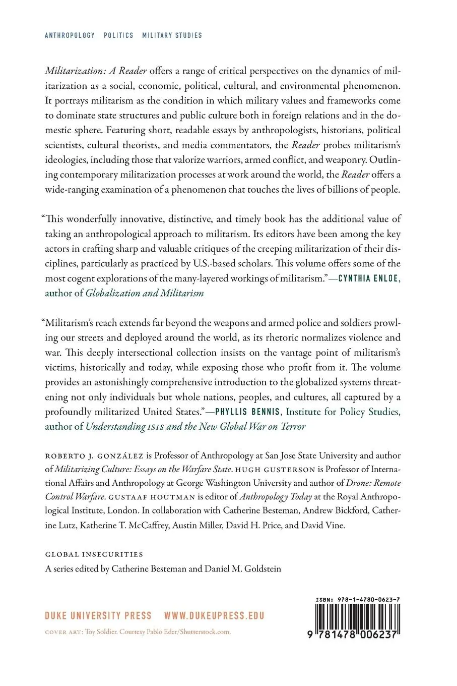 Rückseite: 9781478006237 | Militarization | A Reader | Roberto J. González | Taschenbuch | 2019