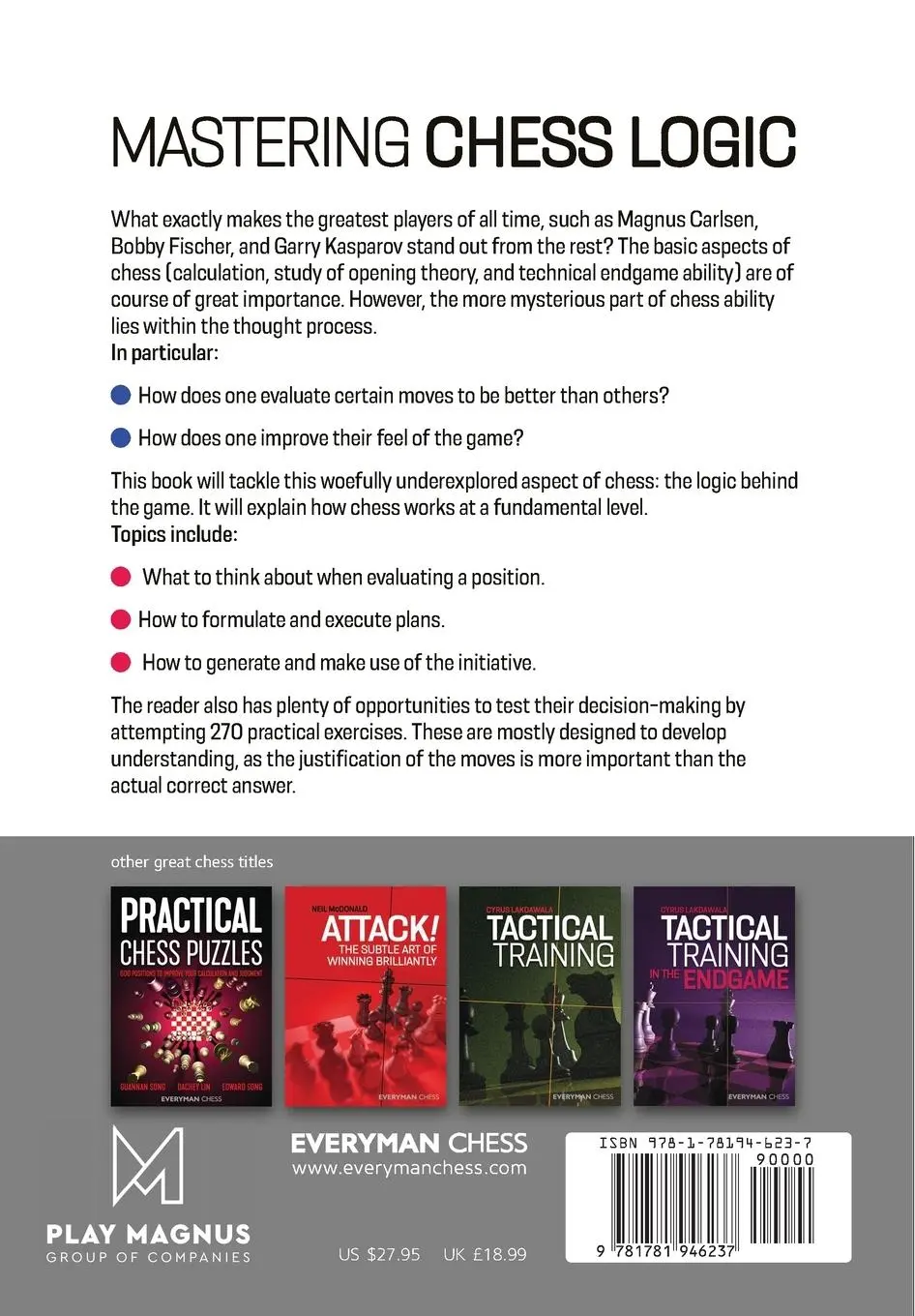 Rückseite: 9781781946237 | Mastering Chess Logic | Joshua Sheng (u. a.) | Taschenbuch | Englisch