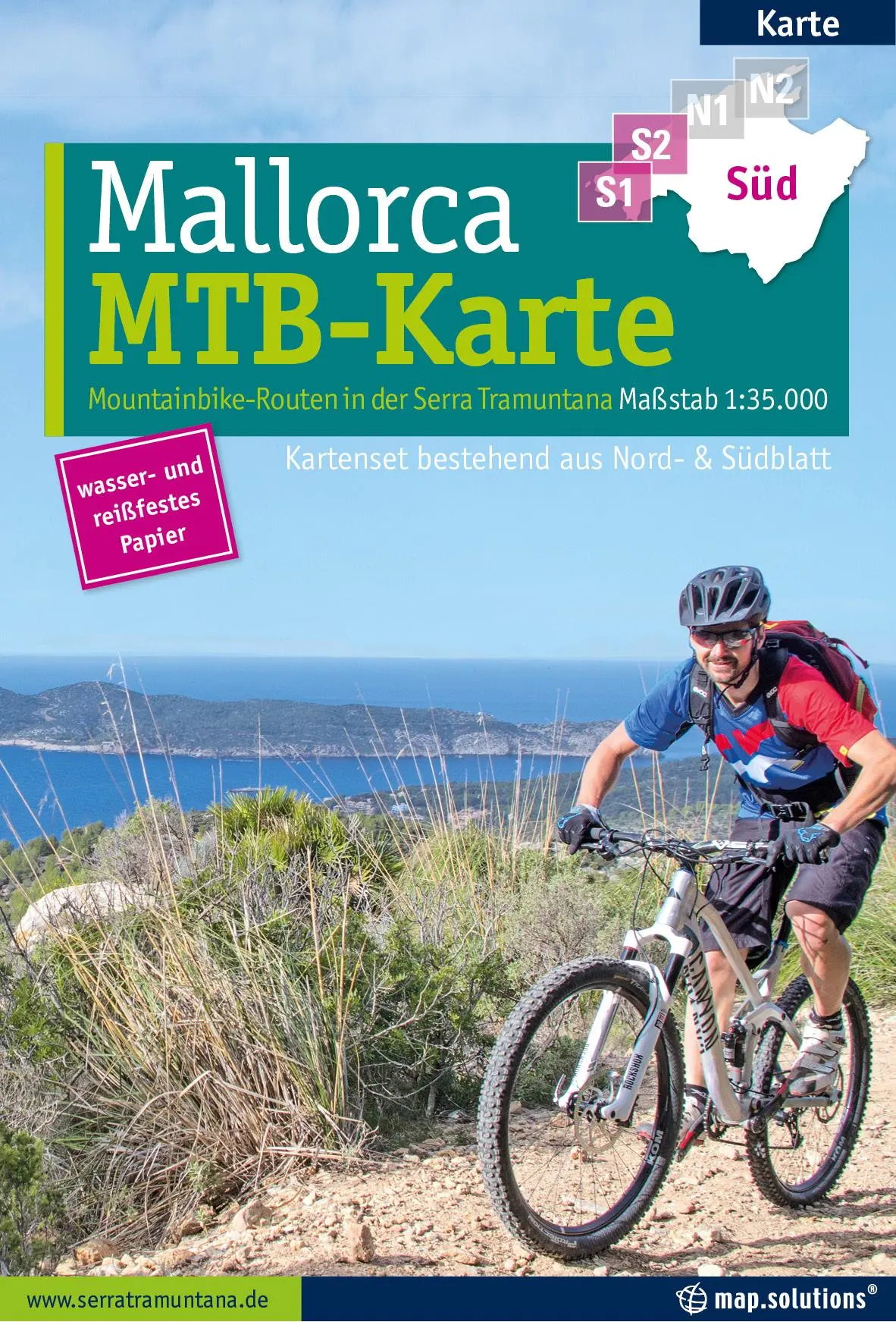 Cover: 9783935806237 | Mountainbikekarte Mallorca (Kartenset mit Nord + Süd-Blatt) | Deutsch