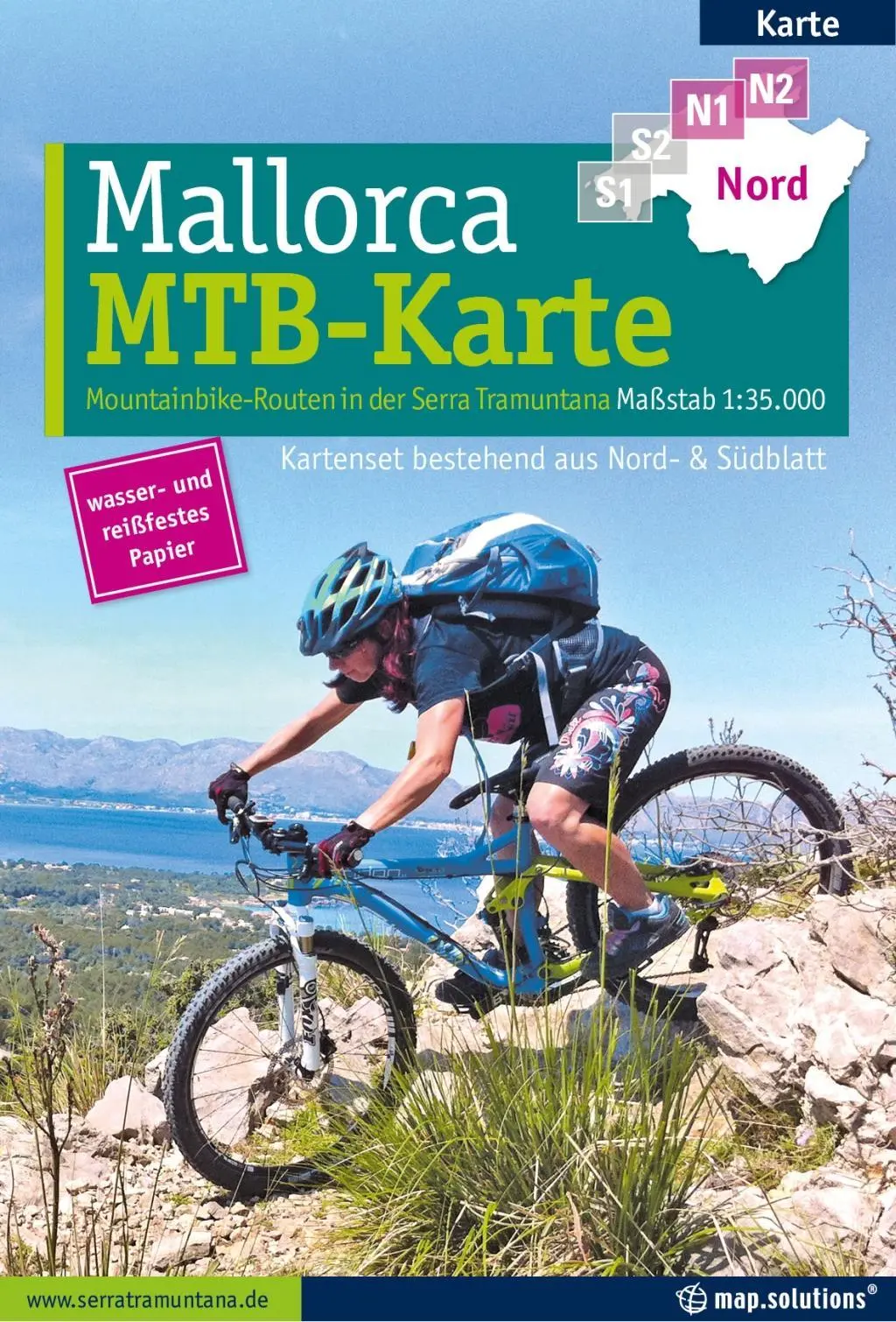 Bild: 9783935806237 | Mountainbikekarte Mallorca (Kartenset mit Nord + Süd-Blatt) | Deutsch