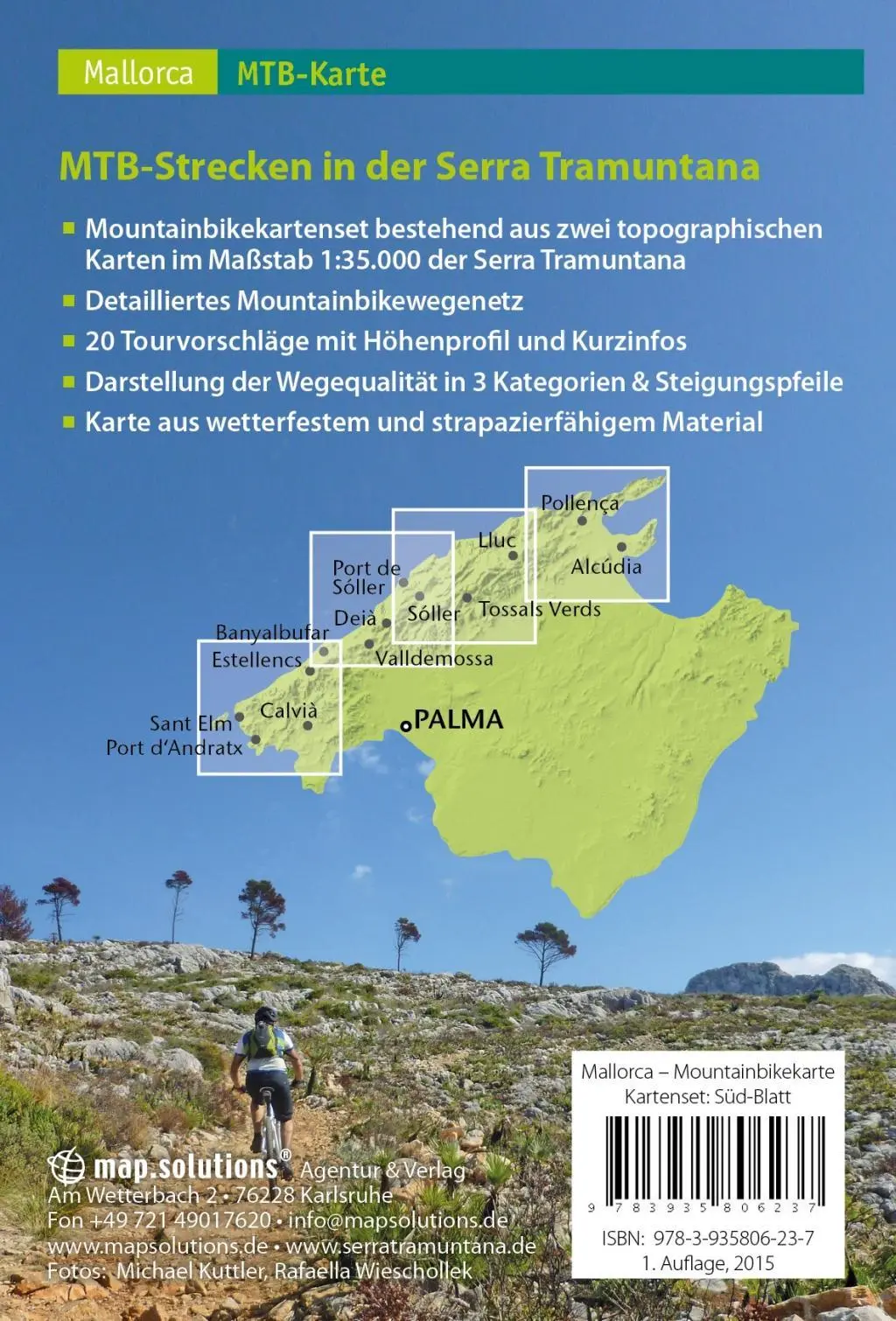 Bild: 9783935806237 | Mountainbikekarte Mallorca (Kartenset mit Nord + Süd-Blatt) | Deutsch