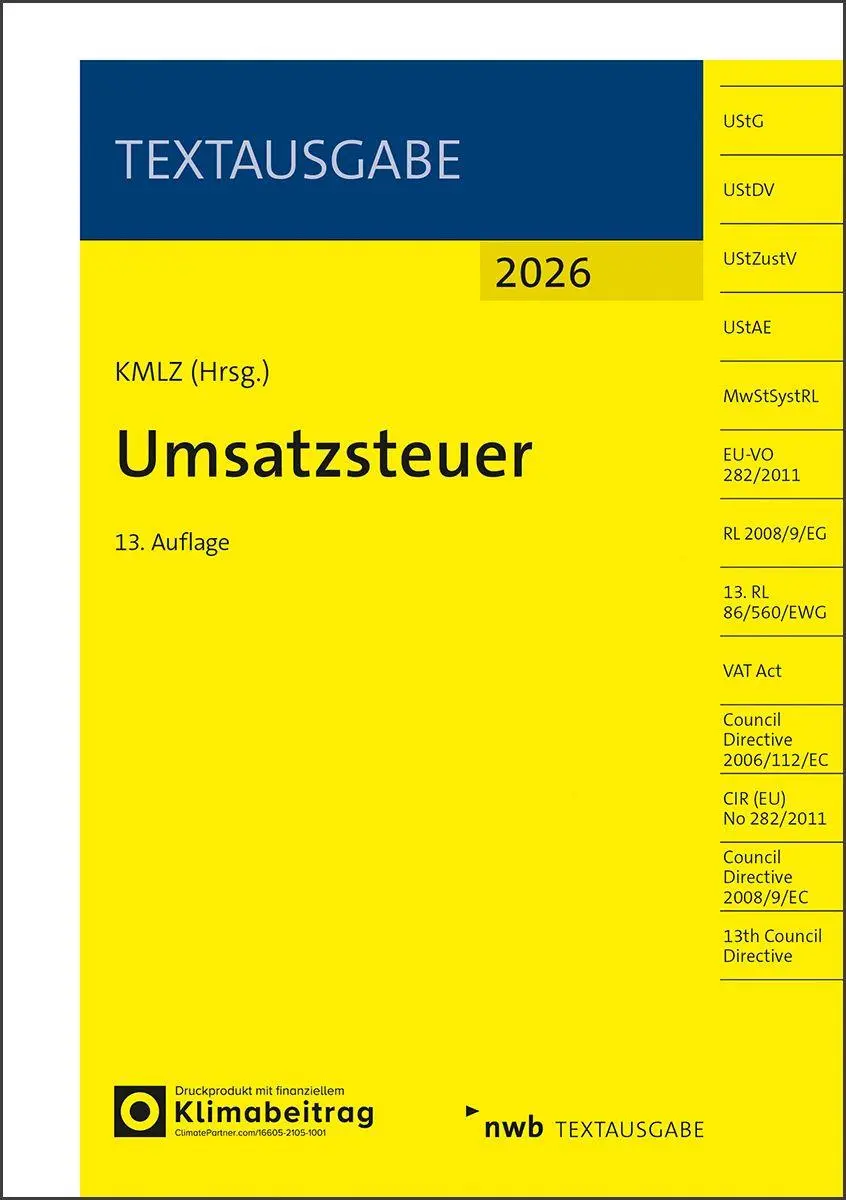 Cover: 9783482686337 | Umsatzsteuer | KMLZ Rechtsanwaltgesellschaft mbH | Bundle | Deutsch