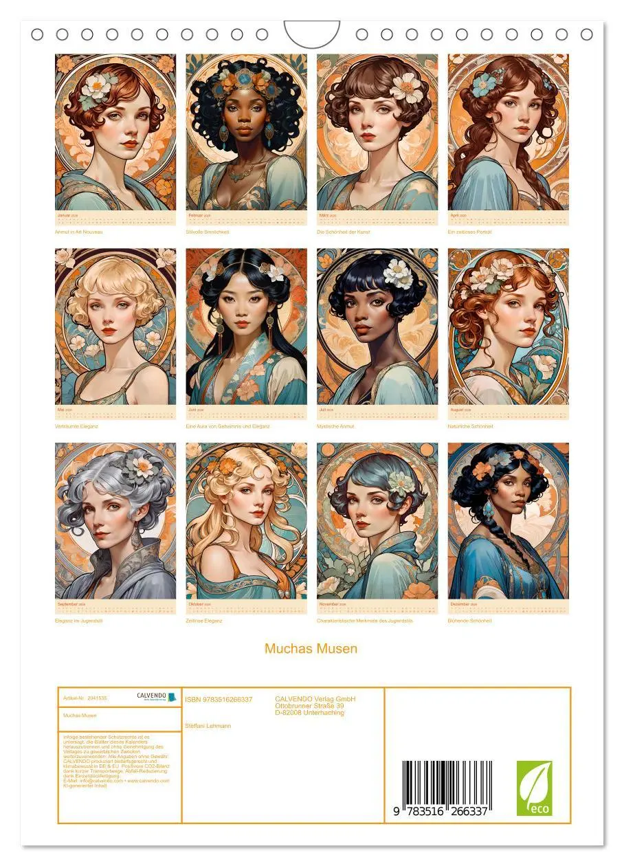 Bild: 9783516266337 | Muchas Musen (Wandkalender 2026 DIN A4 hoch), CALVENDO Monatskalender