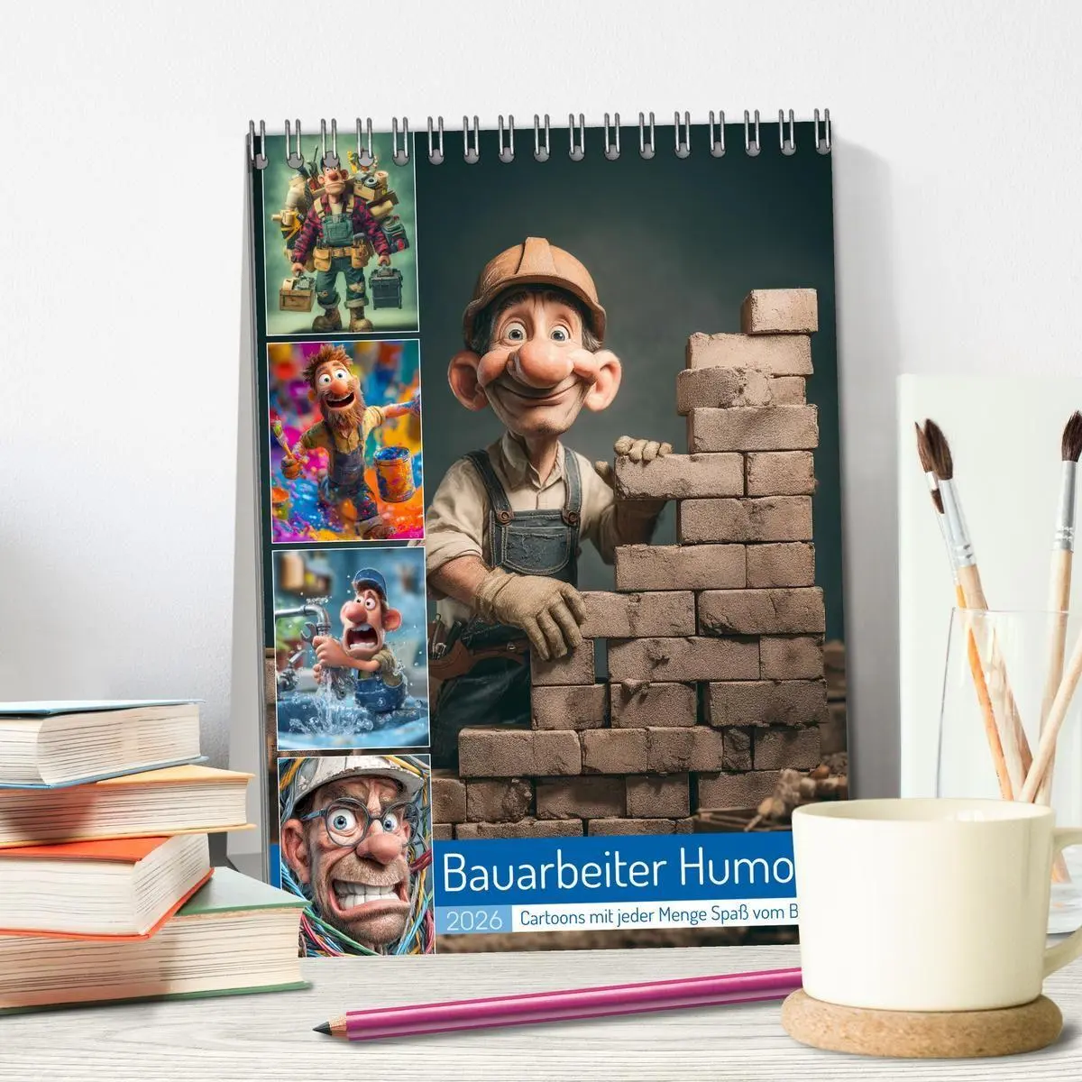 Bild: 9783516716337 | Bauarbeiter Humor (Tischkalender 2026 DIN A5 hoch), CALVENDO...