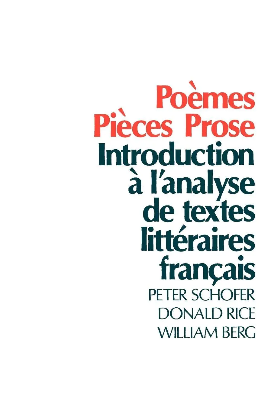 Cover: 9780195016437 | Poemes, Pieces, Prose | Schpfer | Taschenbuch | Englisch
