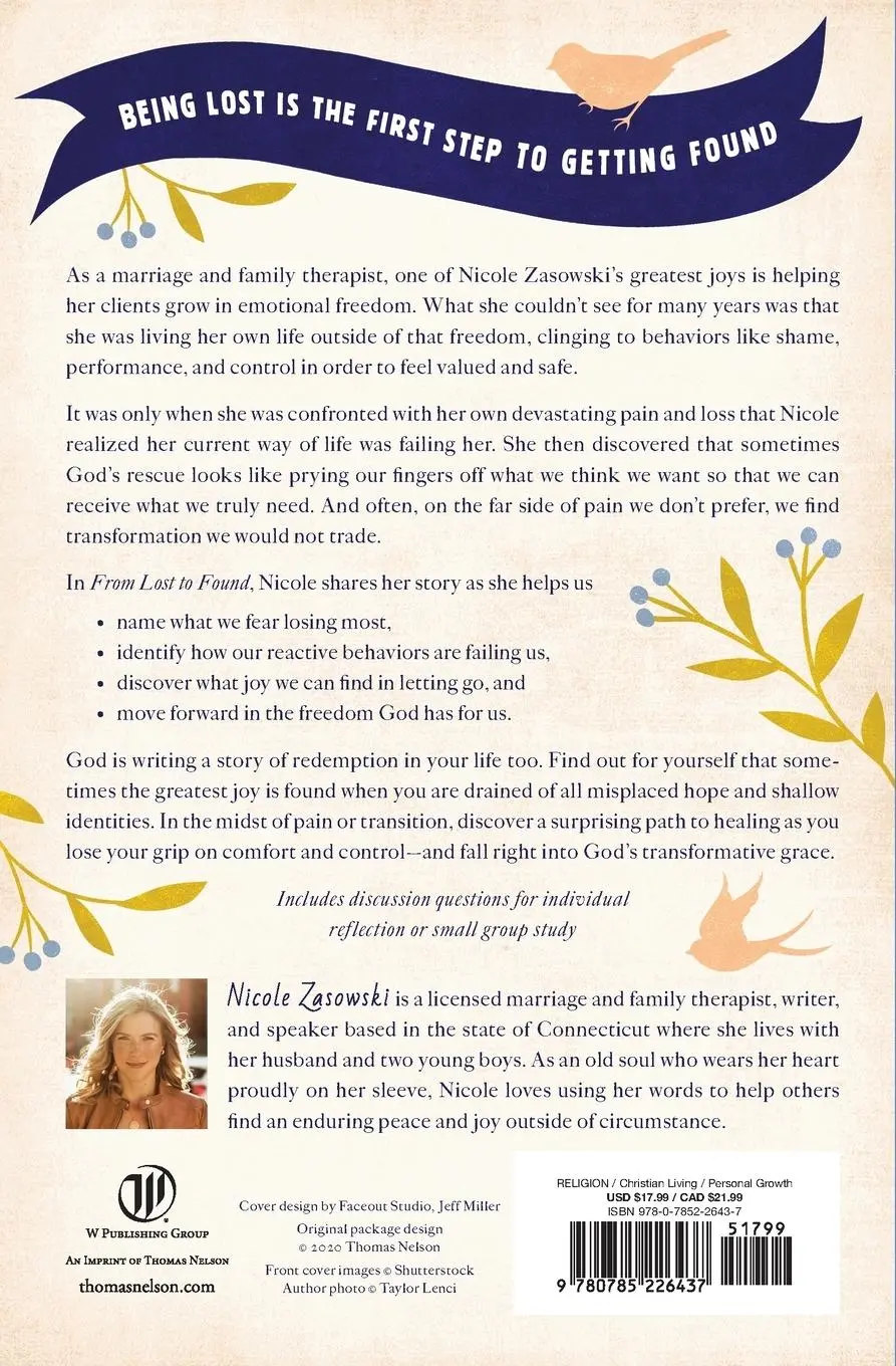 Rückseite: 9780785226437 | From Lost to Found | Nicole Zasowski | Taschenbuch | Englisch | 2020