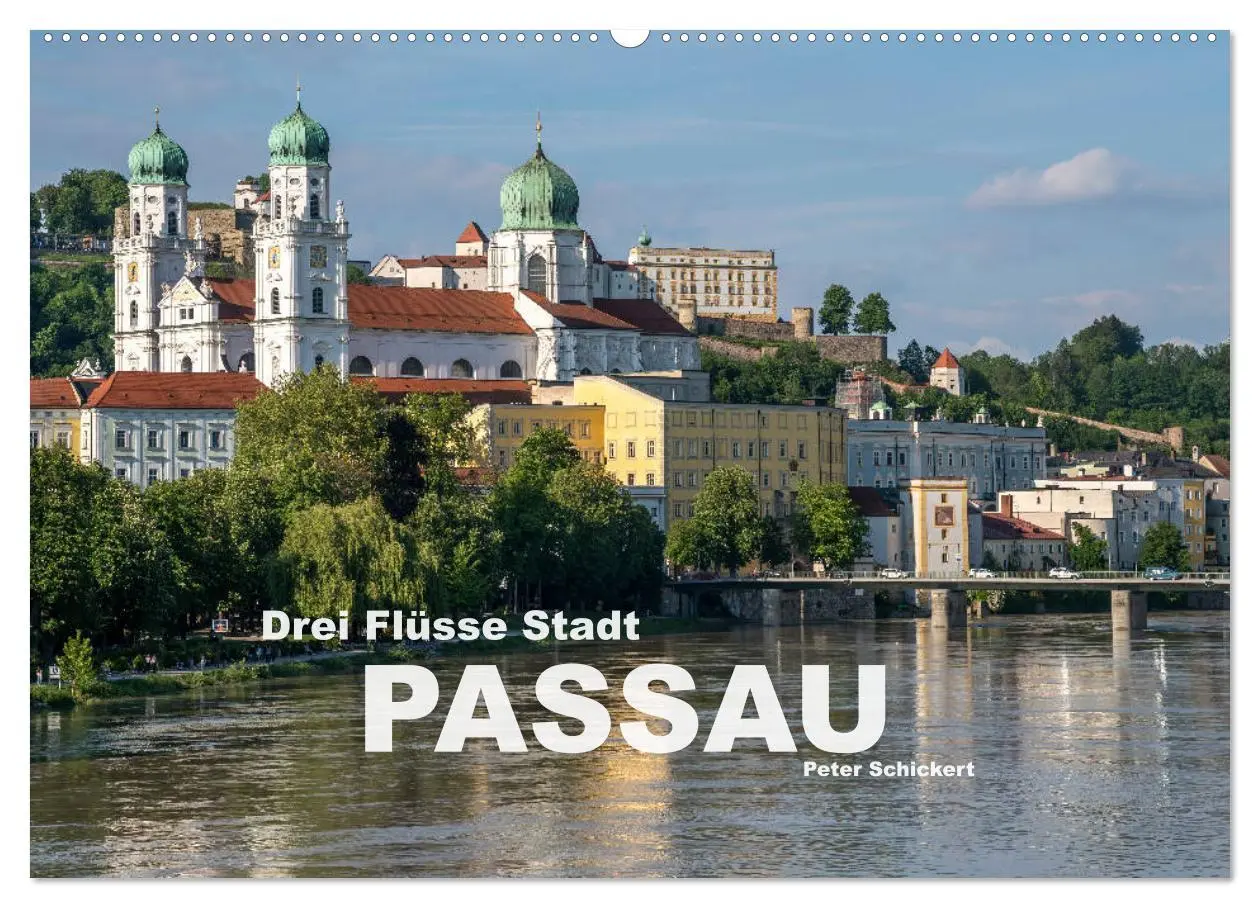 Cover: 9783457786437 | Drei Flüsse Stadt Passau (Wandkalender 2026 DIN A2 quer), CALVENDO...