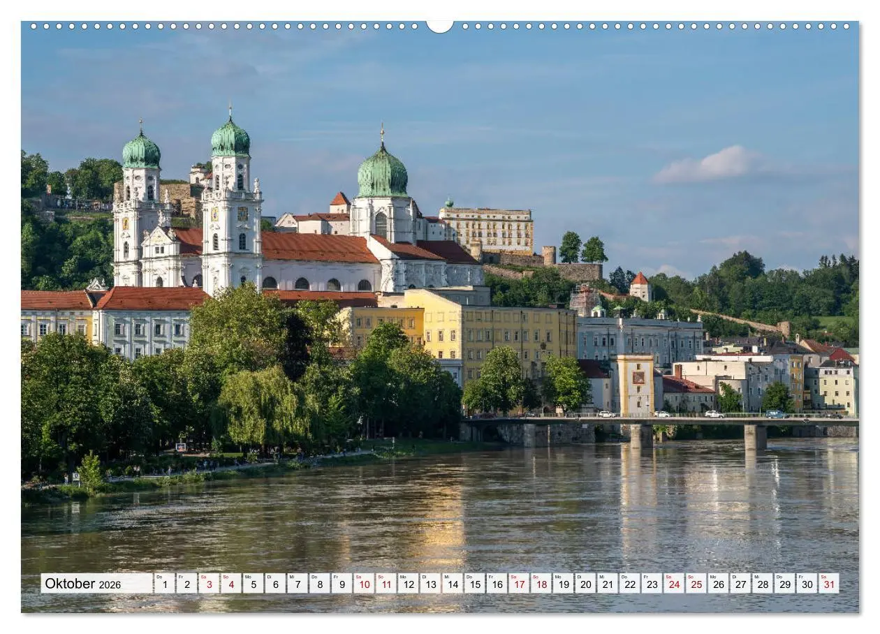 Bild: 9783457786437 | Drei Flüsse Stadt Passau (Wandkalender 2026 DIN A2 quer), CALVENDO...
