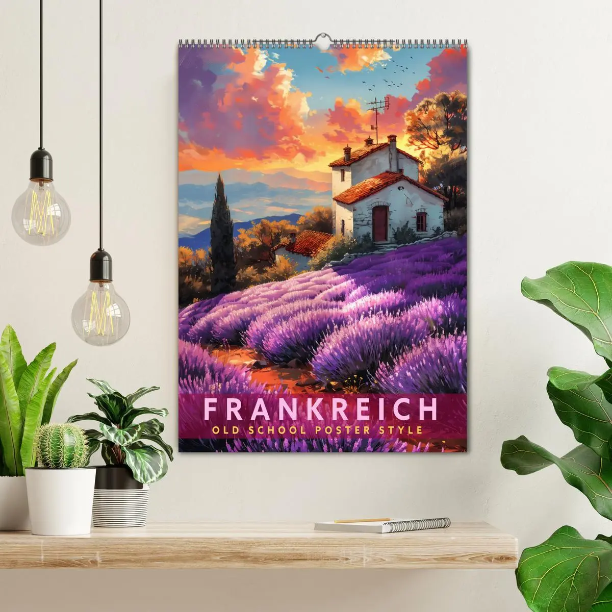 Bild: 9783516256437 | Frankreich - Old School Poster Style (Wandkalender 2026 DIN A2...