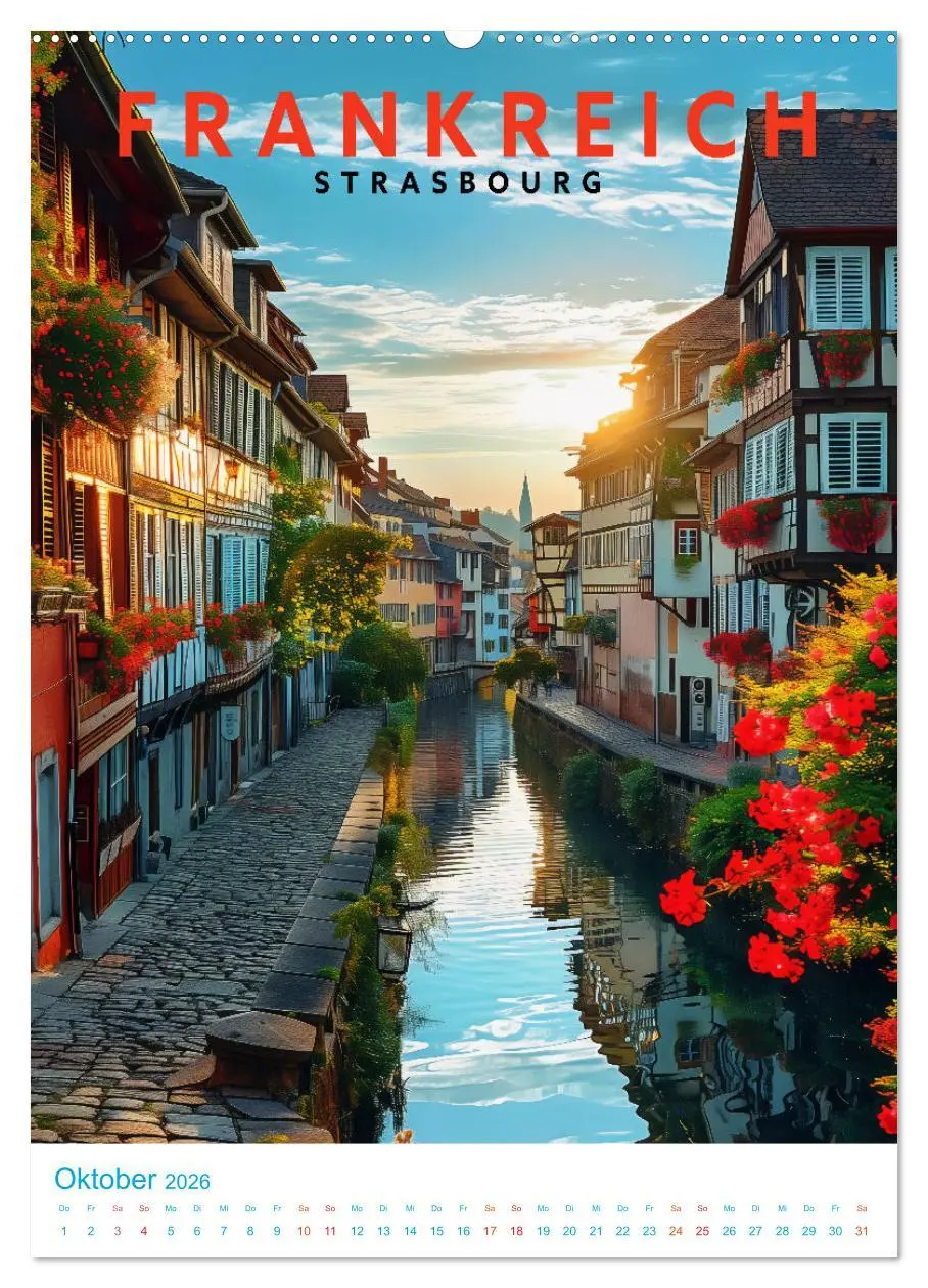 Bild: 9783516256437 | Frankreich - Old School Poster Style (Wandkalender 2026 DIN A2...