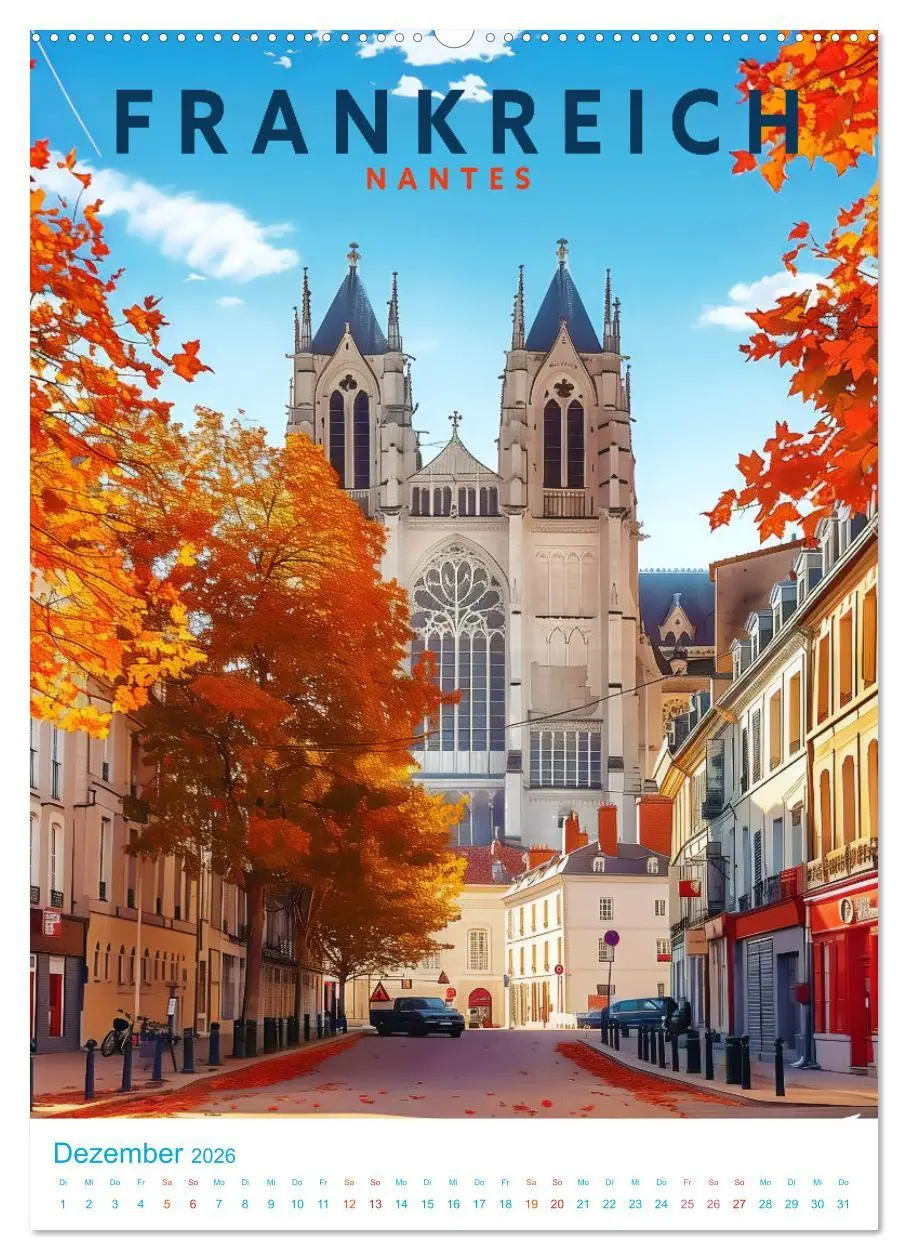 Bild: 9783516256437 | Frankreich - Old School Poster Style (Wandkalender 2026 DIN A2...