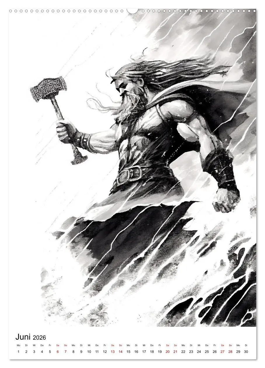 Bild: 9783516326437 | Welt und Mythologie der Wikinger (hochwertiger Premium Wandkalender...