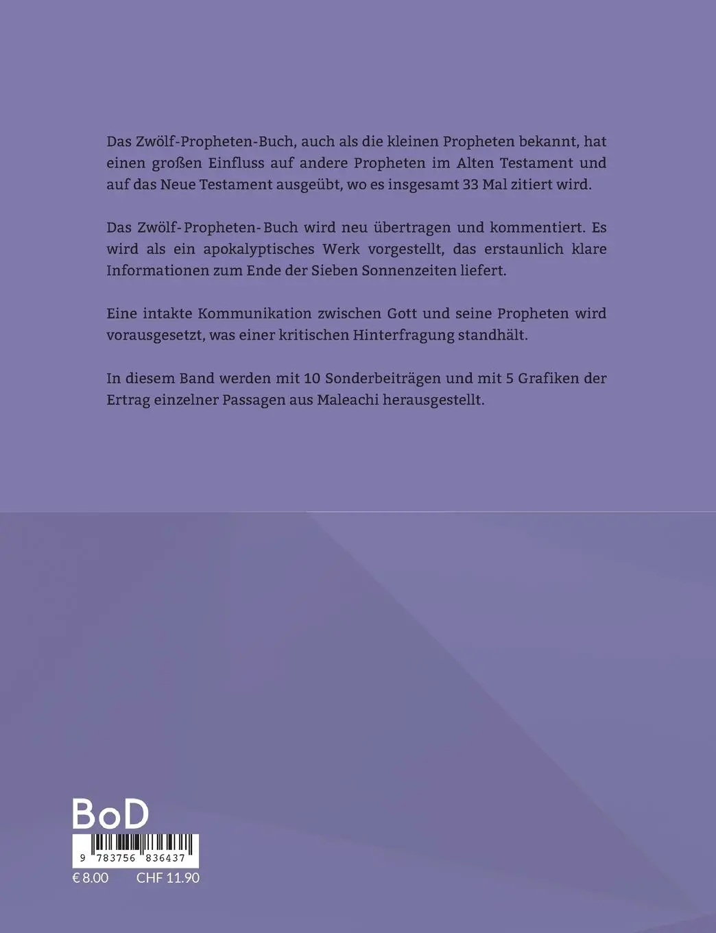 Rückseite: 9783756836437 | Das Zwölf-Propheten-Buch 12 | Maleachi | Harald Schneider | Buch