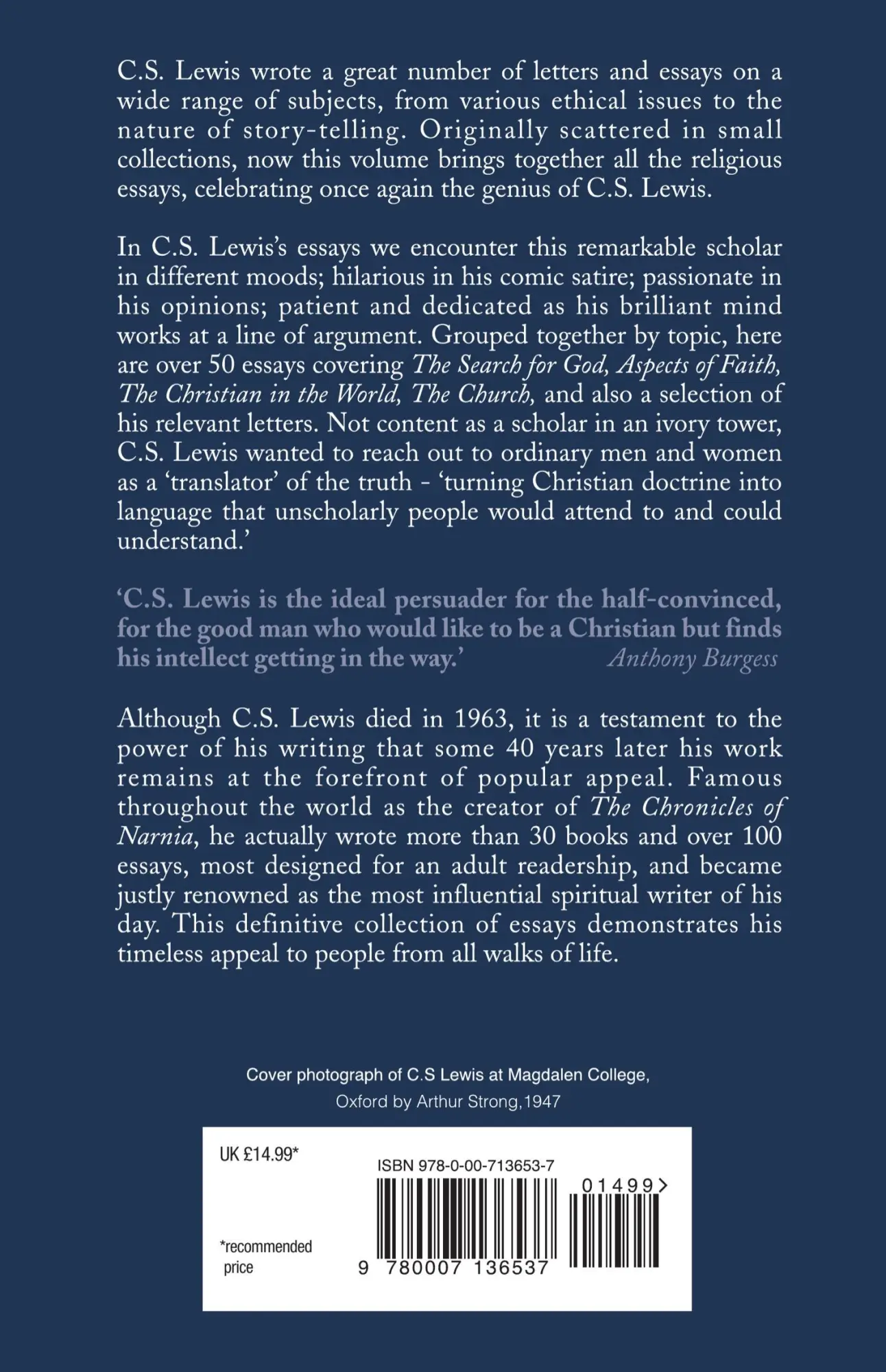 Rückseite: 9780007136537 | C. S. Lewis Essay Collection | Faith, Christianity and the Church