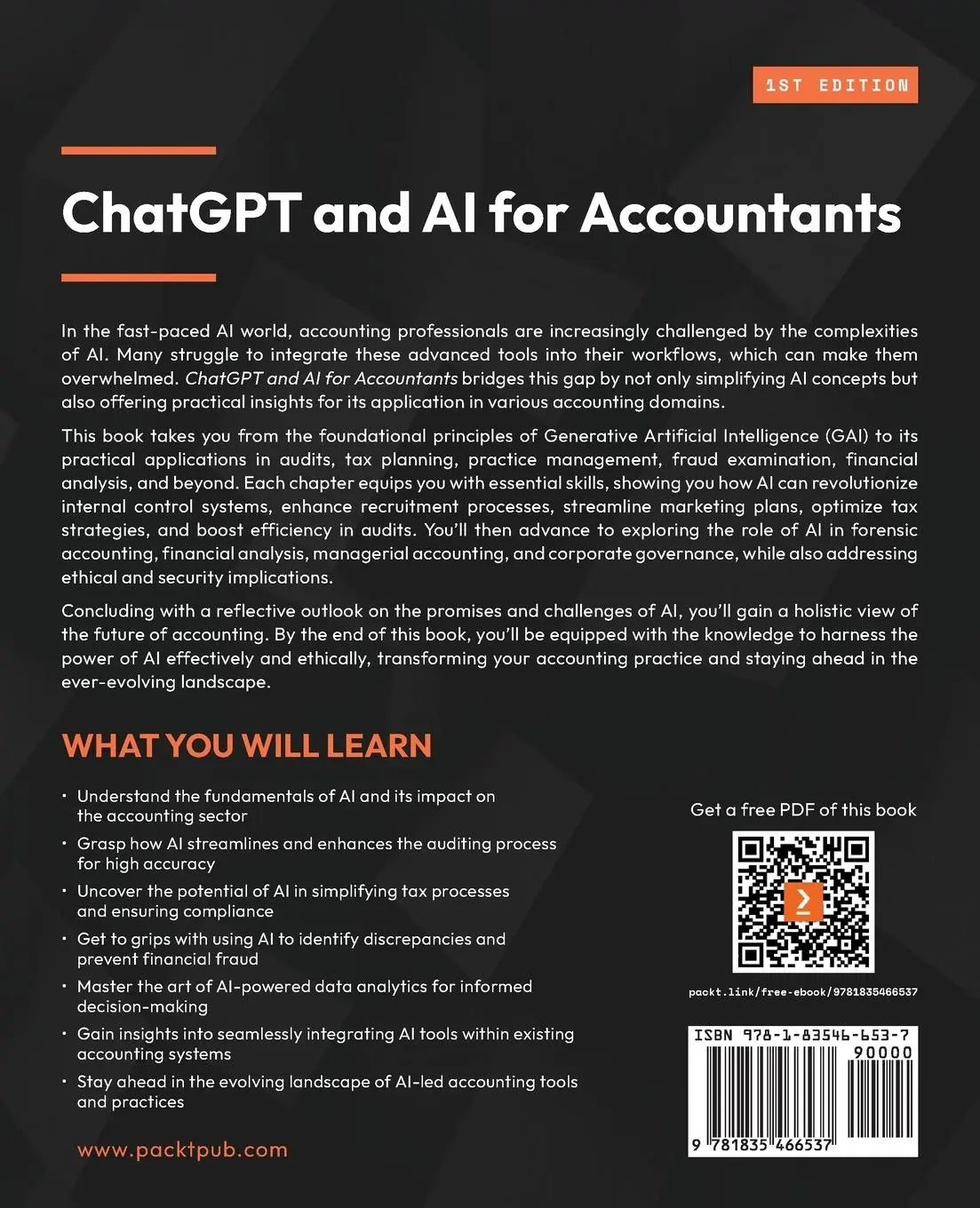 Rückseite: 9781835466537 | ChatGPT and AI for Accountants | Scott Dell (u. a.) | Taschenbuch