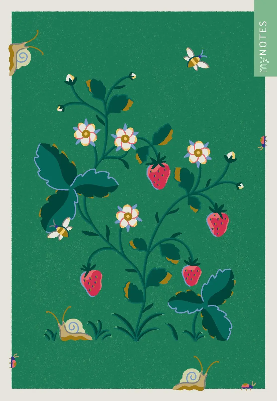 Bild: 4014489136637 | myNOTES Papeterie: Notizheft Cottage Style: Erdbeeren | Magda Rawicka