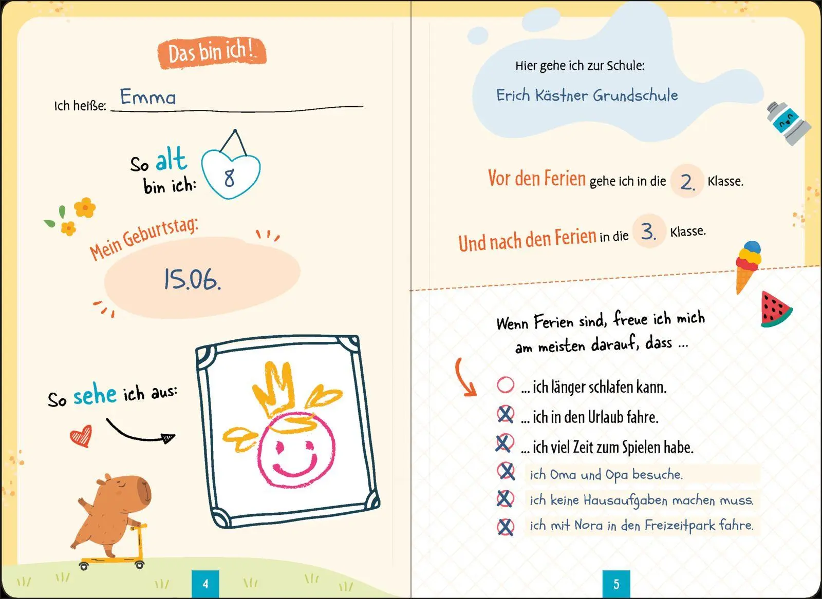 Bild: 4260308346637 | Meine kunterbunte Ferienzeit | Pattloch Verlag | Taschenbuch | 96 S.