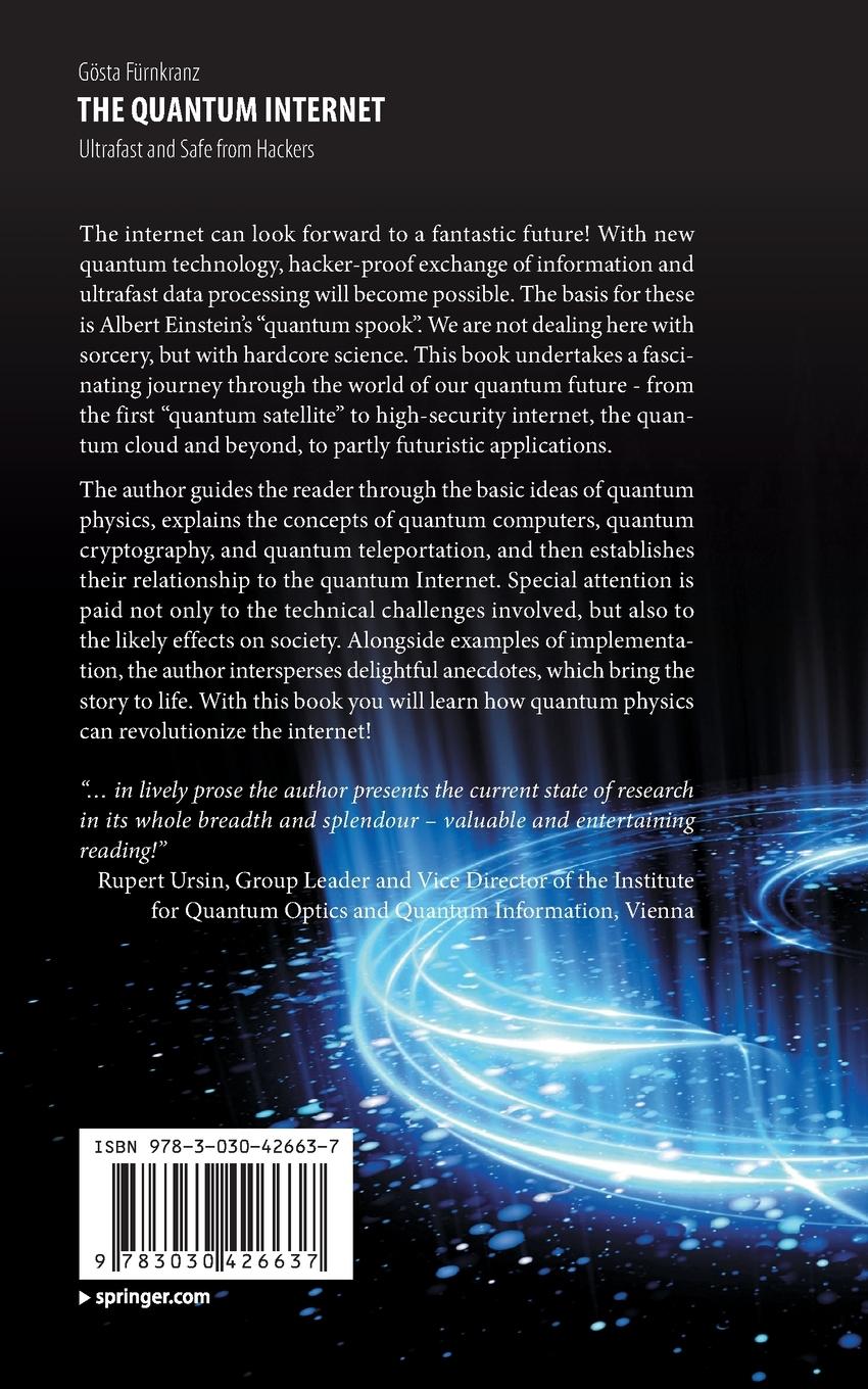 Rückseite: 9783030426637 | The Quantum Internet | Ultrafast and Safe from Hackers | Fürnkranz
