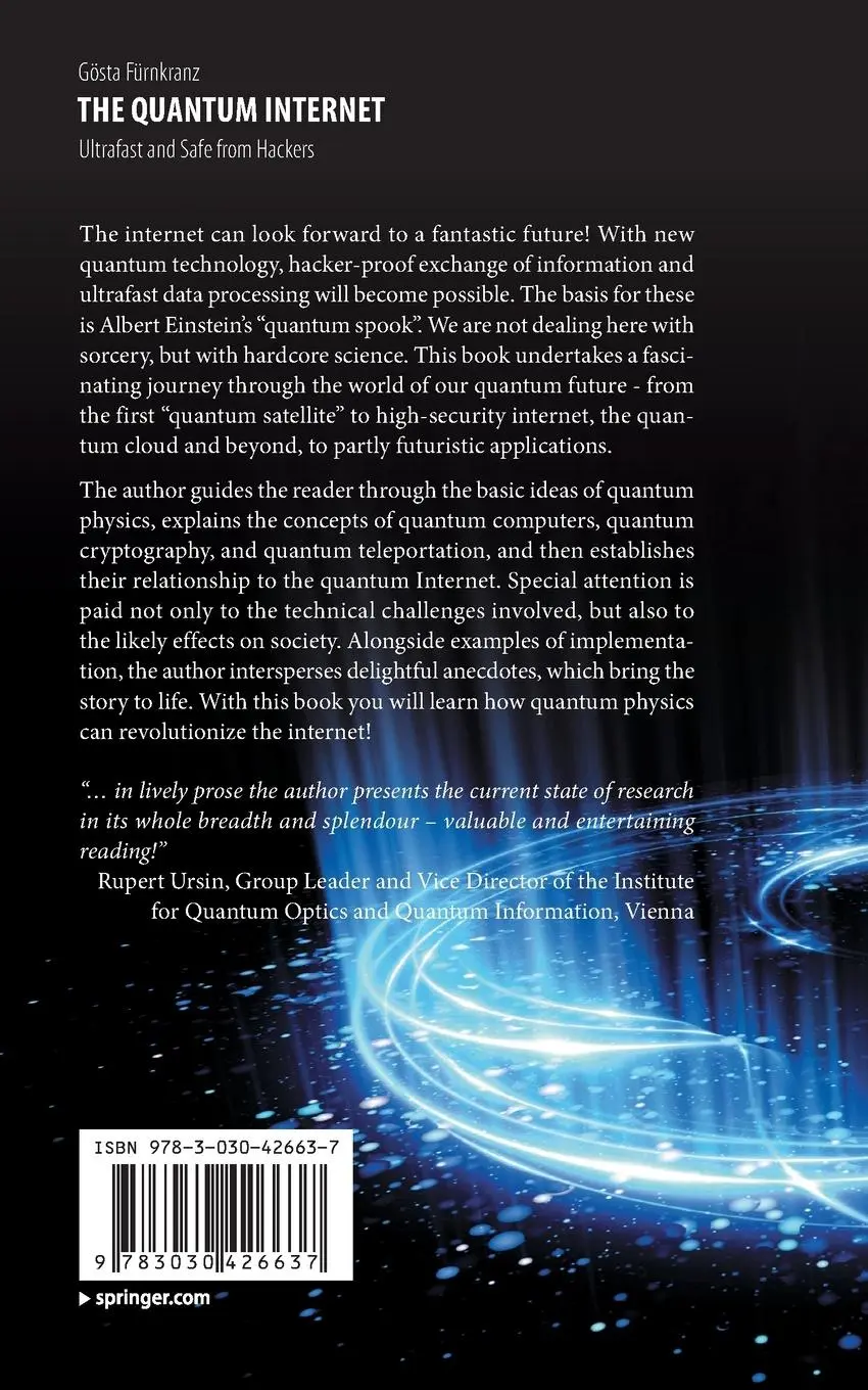 Rückseite: 9783030426637 | The Quantum Internet | Ultrafast and Safe from Hackers | Fürnkranz