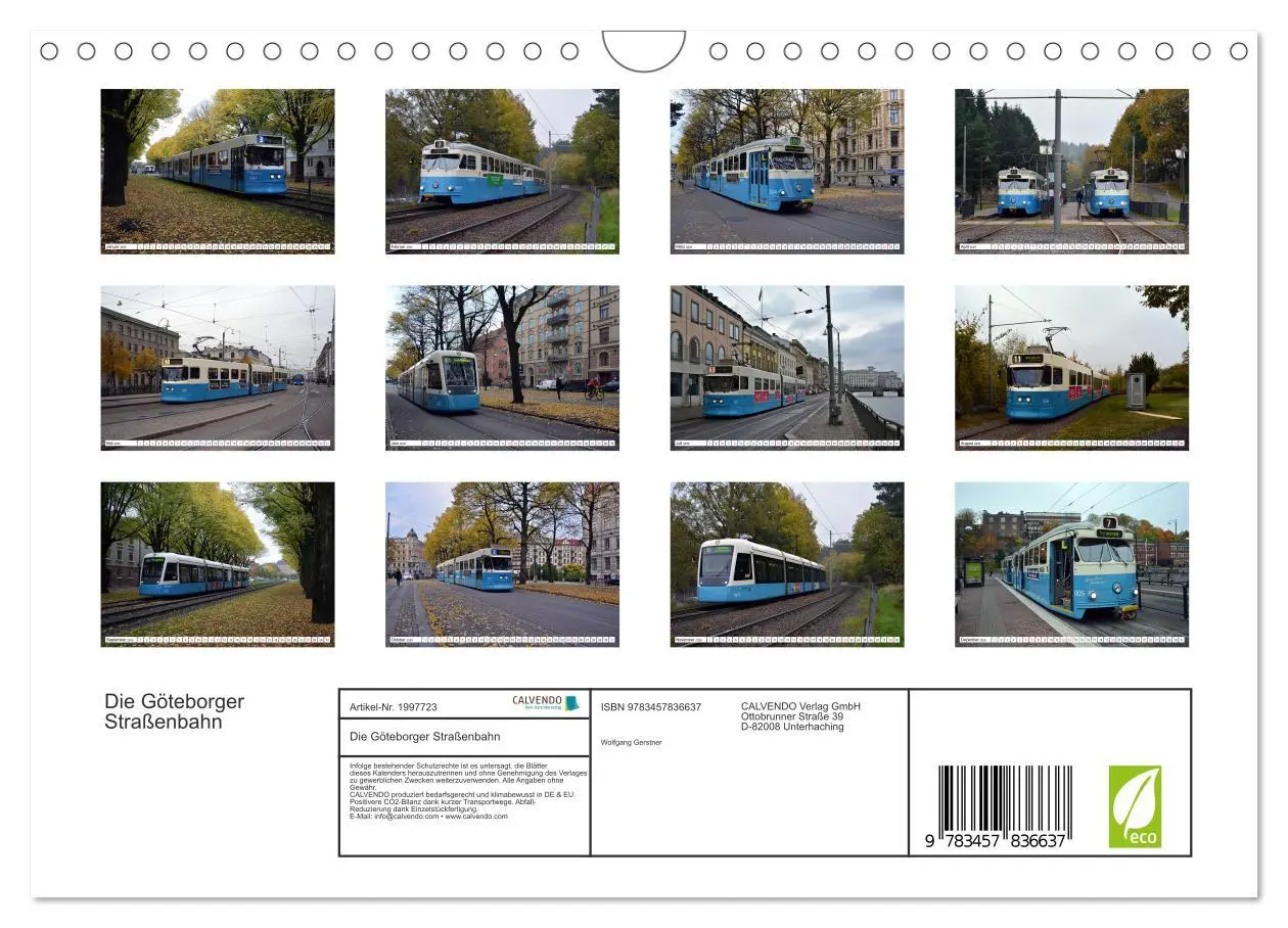 Bild: 9783457836637 | Die Göteborger Straßenbahn (Wandkalender 2026 DIN A4 quer),...