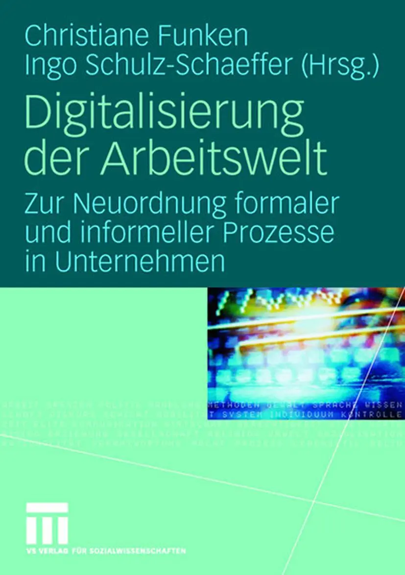 Cover: 9783531156637 | Digitalisierung der Arbeitswelt | Ingo Schulz-Schaeffer (u. a.) | Buch
