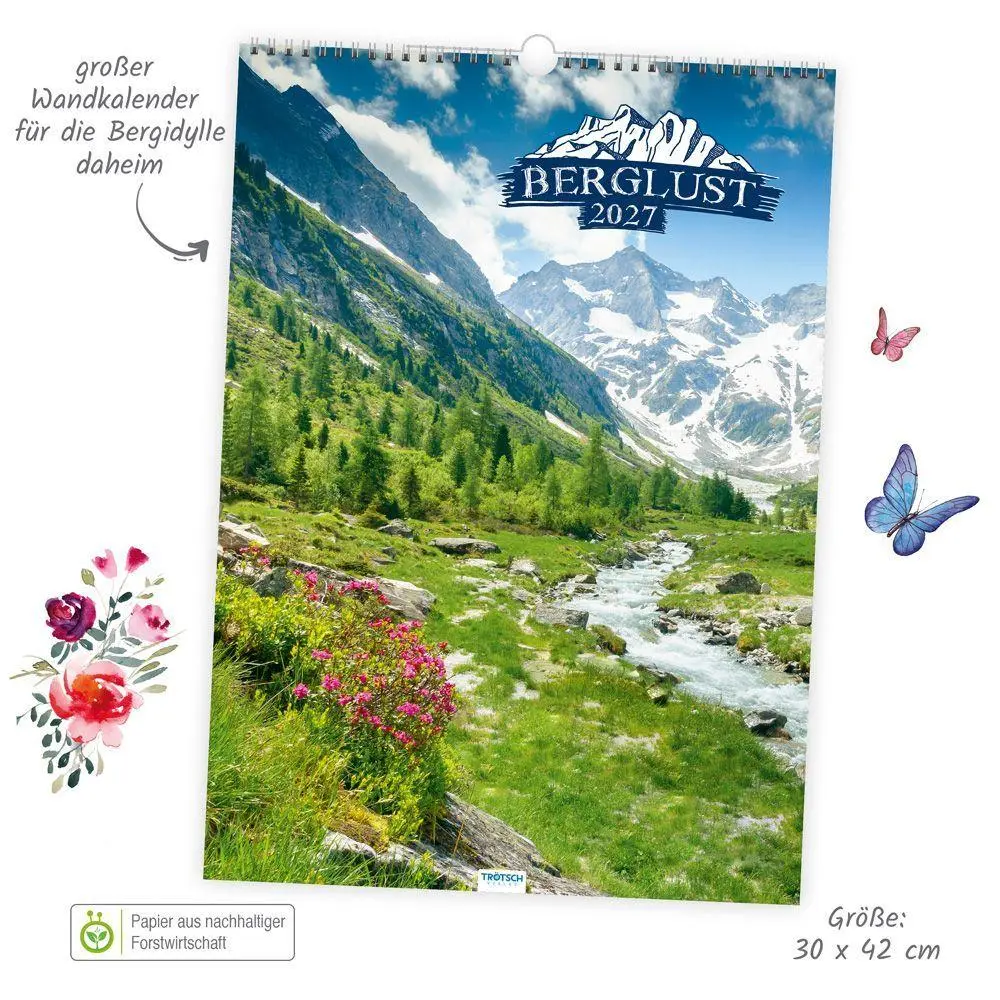 Bild: 9783988026637 | TRÖTSCH - Großbildkalender Berglust 2027 | Wandkalender | KG | 24 S.