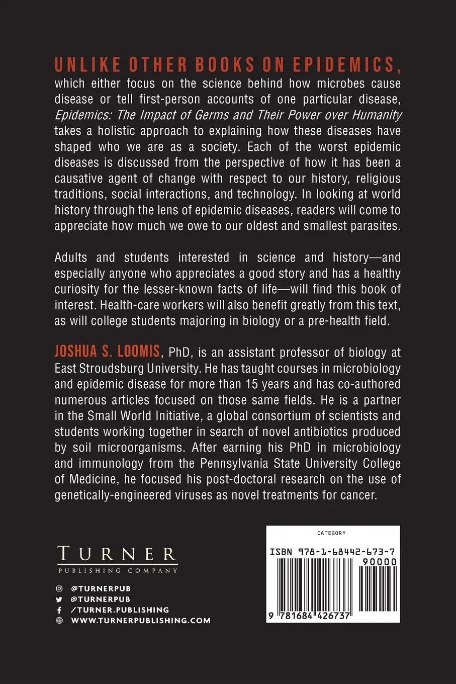 Rückseite: 9781684426737 | Epidemics | The Impact of Germs and Their Power over Humanity | Loomis