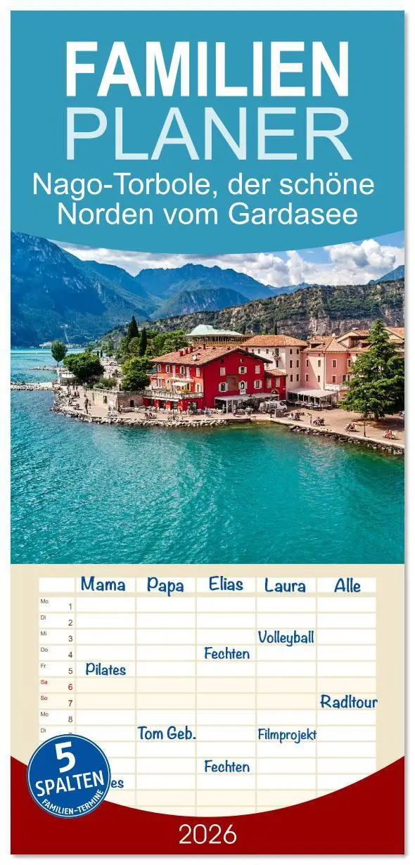 Cover: 9783516606737 | Familienplaner 2026 - Nago-Torbole, der schöne Norden vom Gardasee...